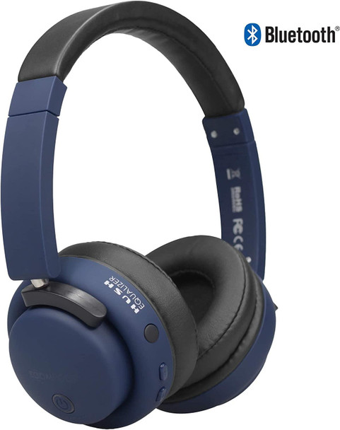 BoomPods Hush Bluetooth Headphones With Integrated Equaliser Settings Blue