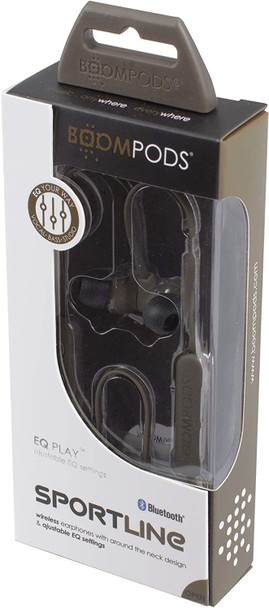 BoomPods Sportline Wireless Bluetooth Magnetic In Ear Headphones Army Green