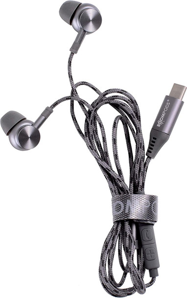 BoomPods Digibuds In Ear Wired Headphones Graphite With USB-C