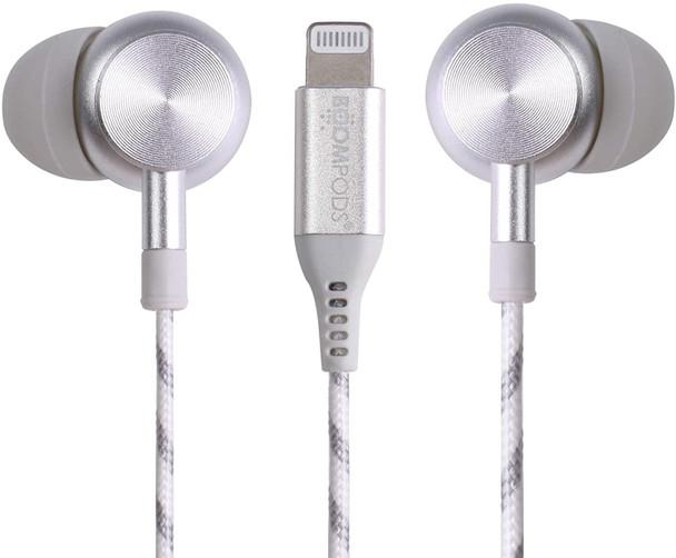 BoomPods Digibuds In Ear Headphones Titanium With Lightning iPhone / iPad / iPod