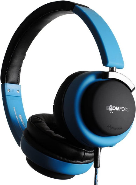 BoomPods Hush Wired 3.5mm Active Noise Cancelling Headphones Blue