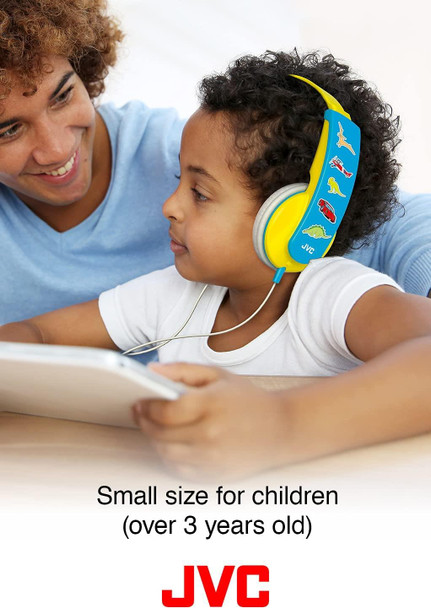 JVC Tinyphones Safe On Ear Wired 3.5mm Headphones For Kids 3+ Yellow