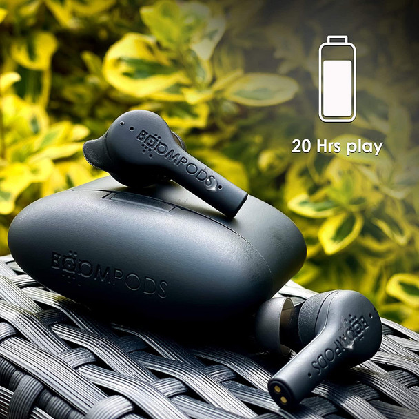 BoomPods Bassline ANC Premium True Wireless Bluetooth In Ear Headphones Black