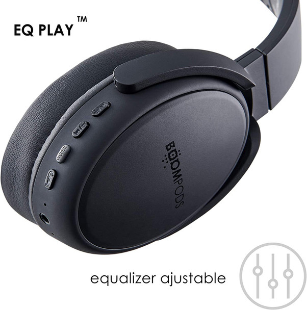 BoomPods Headpods PRO Wireless Bluetooth Over Ear Headphones Black