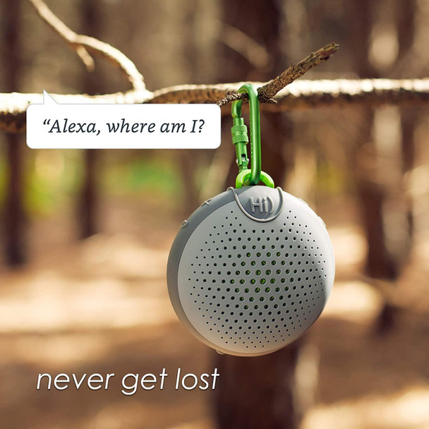 BoomPods AquaBlaster Waterproof Bluetooth Speaker With Alexa Grey / Green