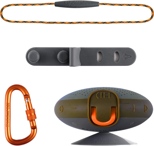 BoomPods AquaBlaster Waterproof Bluetooth Speaker With Alexa Green / Orange