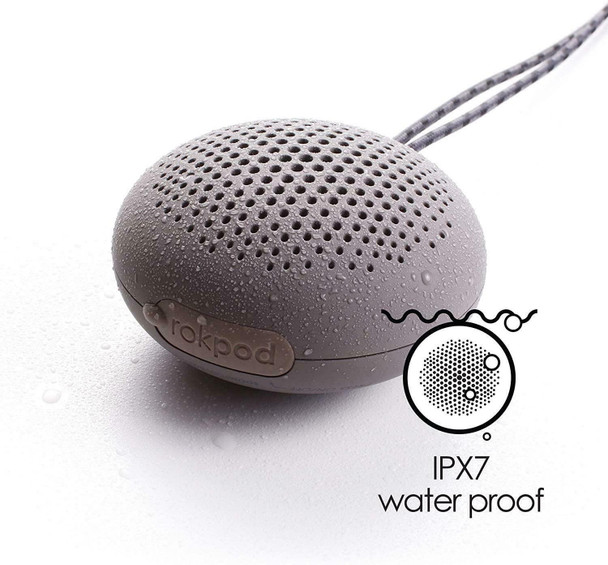 BoomPods RokPod Portable Waterproof Wireless Bluetooth Speaker - Grey