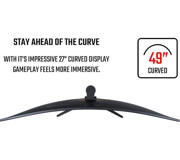 Acer Nitro EI491CRP 49" FHD 3840 x 1080p 144Hz Curved LCD Gaming Monitor Black