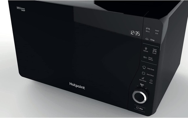 Hotpoint Microwave With Grill Extra Space Flatbed 800W 25L Black