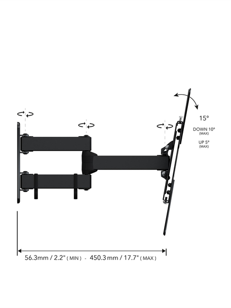 AVF GL404 Multi Position TV Wall Mount For 26 - 55 Inch 40kg TV's