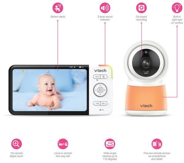 VTech RM5754HD Smart Video Baby Monitor Full HD 5" Display - White