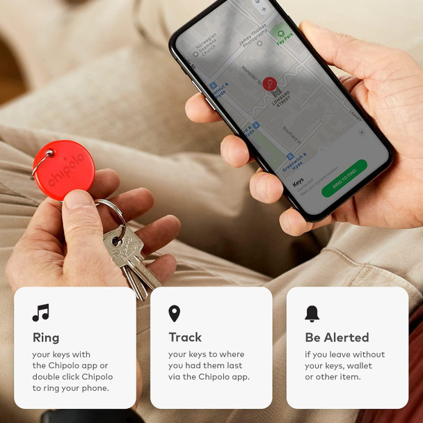 Chipolo One Bluetooth Tracker Key / Bag Finder Single Pack Black