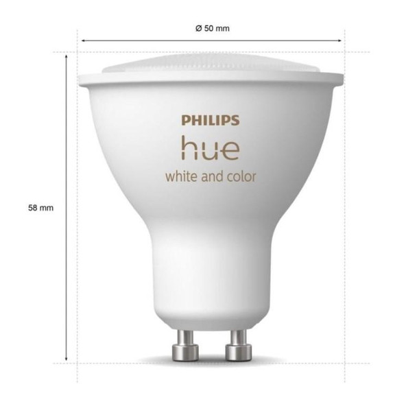 Philips Hue White & Color Ambience GU10 Smart Light Bulbs Twin Pack