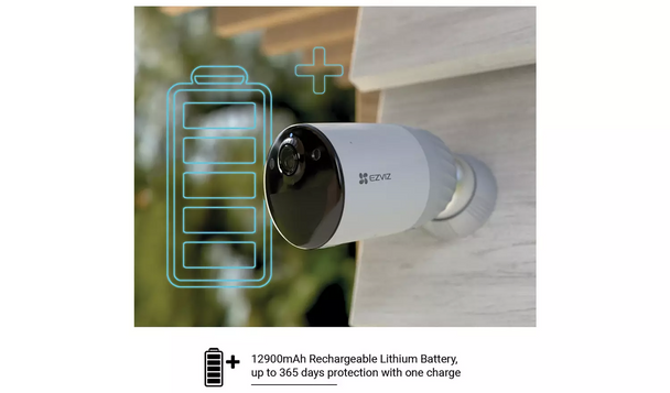 EZVIZ BC1 Full HD 1080p Smart Add On Rechargeable Battery Camera White