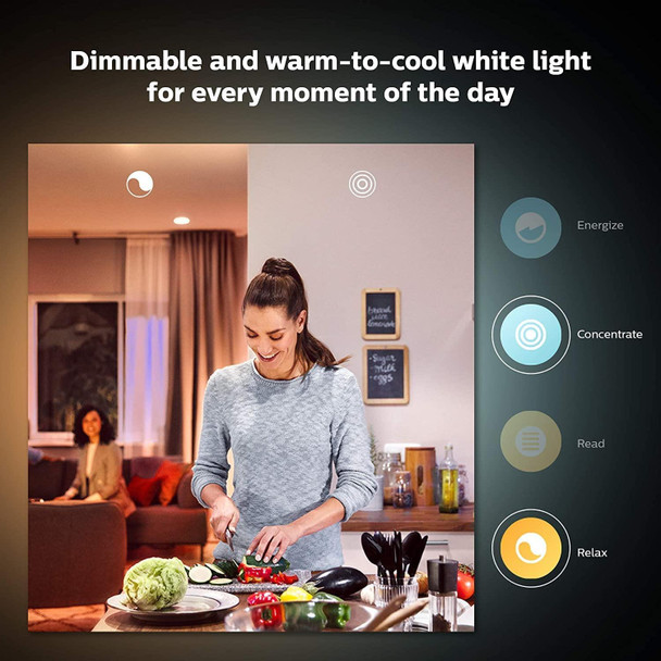 Philips Hue White Ambiance LED Smart Light Bulb B22 - Twin Pack