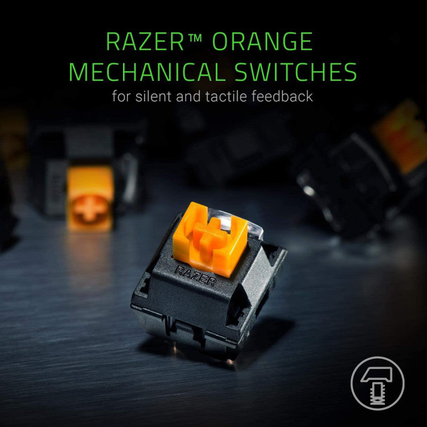 Razer BlackWidow Lite Silent Mechanical Orange Switch Wired TKL Gaming Keyboard