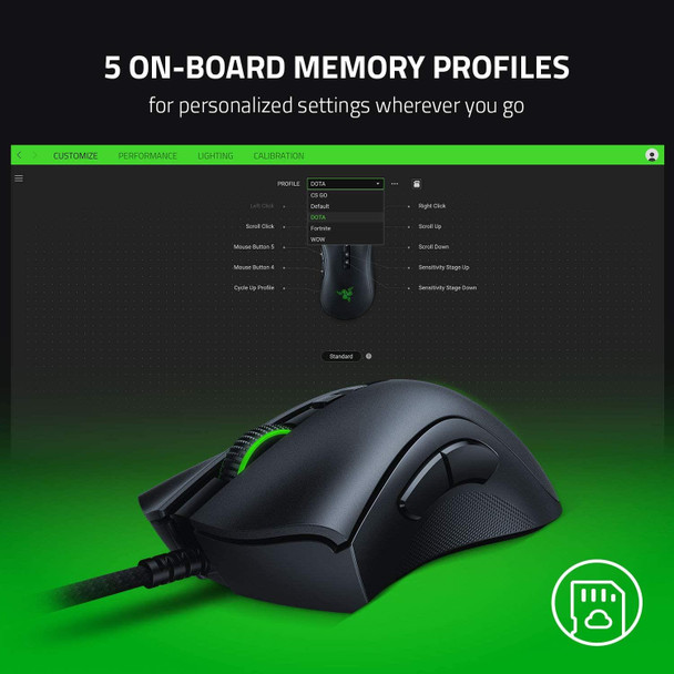 Razer DeathAdder V2 USB Wired Optical RGB Gaming Mouse Black 8 Button