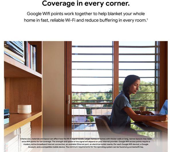 Google WiFi Mesh Whole AC 1200 Dual Band Home System - Single Add On Unit