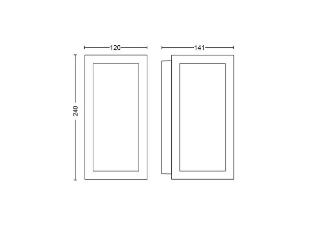 Phillips Hue White and Colour Ambiance Impress Outdoor Wall light - Single Unit