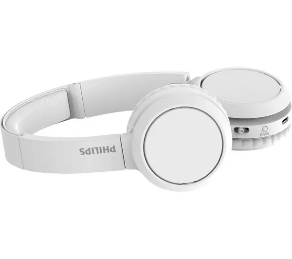 Philips Wireless Bluetooth On Ear Foldable Headphones - White