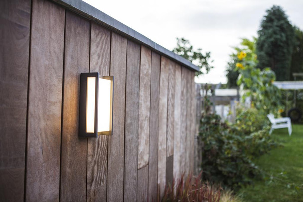 Lutec QUBO Outdoor 15.2w RGB LED Outdoor Wall Light - Dark Grey