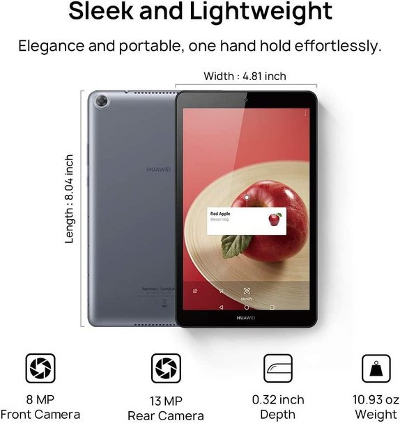 Huawei MediaPad M5 lite 8" Google Android 9.0 Tablet 4G LTE (Sim Free Unlocked)