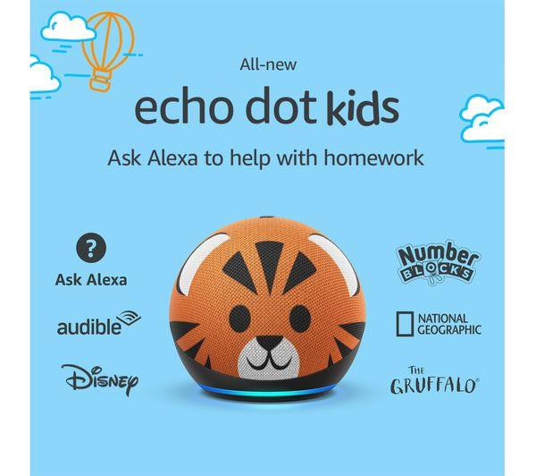 Amazon Echo Dot Kids 4th Generation Smart Speaker With Alexa - Tiger