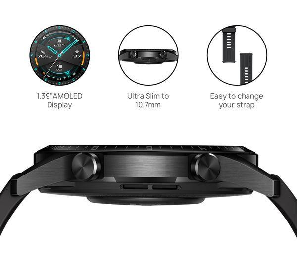 Huawei Watch GT 2 Sport 46 mm Health & Fitness Smart Watch Matte Black