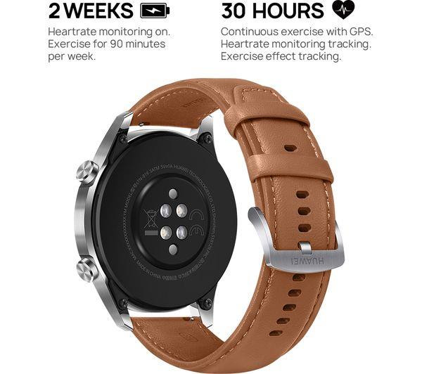 Huawei Watch GT 2 Sport 46 mm Health & Fitness Smart Watch Pebble Brown