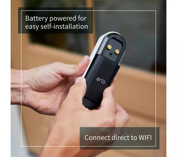 Arlo Essential HD+ 1536p Battery Or Mains Powered Smart Video Door Bell & Chime