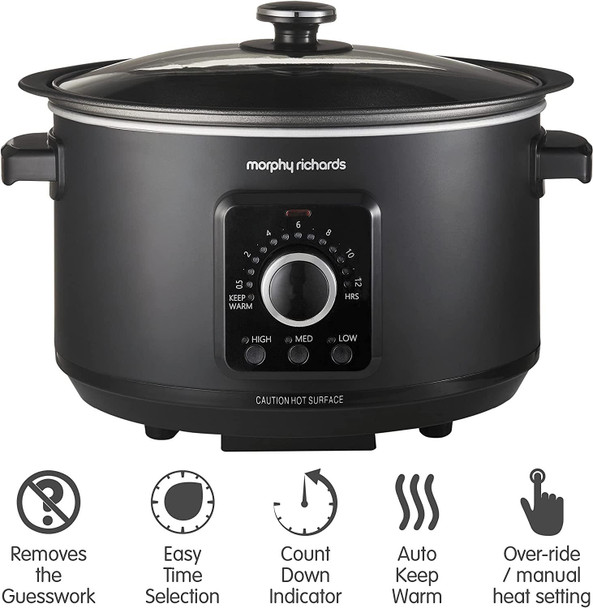 Morphy Richards 3.5L Easy Time Slow Cooker Black