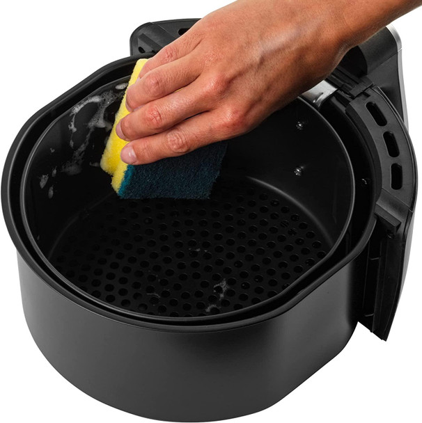 Salter EK4221 Digital Hot Air Fryer Family 4.5L Non Stick Basket 1300W Black