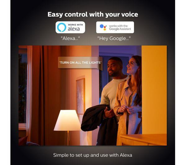 Philips Hue GU10 White Ambiance Smart LED Spotlight with Bluetooth - Twin Pack