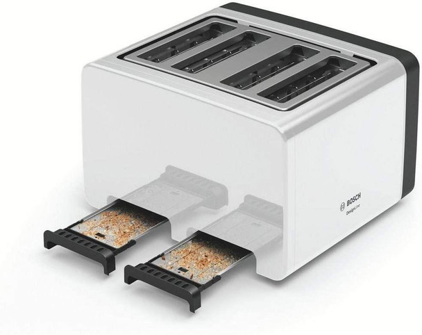 Bosch DesignLine TAT5P441GB 4 Slice Toaster With Defrost & Reheat - White