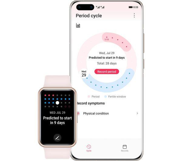 Huawei Watch Fit 2021 AMOLED Heath & Fitness GPS Smart Watch - Sakura Pink