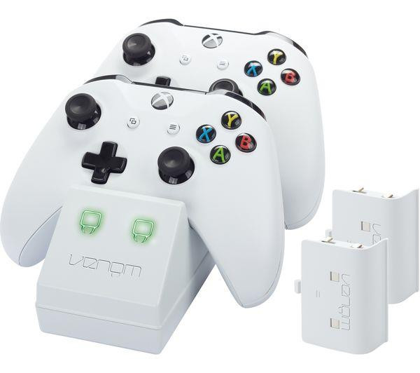 Venom Xbox One Twin Docking Station White with 2 x Rechargeable Battery Packs