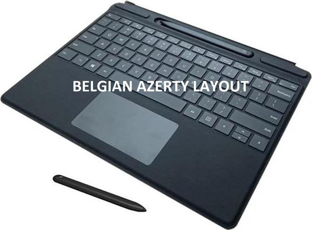 Microsoft Surface Pro X Signature Keyboard + Slim Pen Black Belgian French AZERTY Layout