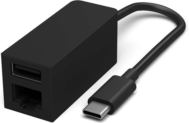 Microsoft Surface USB-C To Ethernet and USB 3.0 Adapter Black