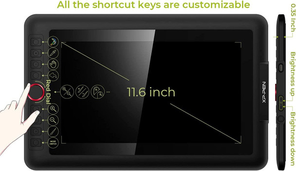 XP-PEN Artist 12 Pro 11.6" Full HD Graphics Drawing Tablet & Pen Black