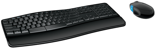 Microsoft Sculpt Comfort Wireless Keyboard & Mouse Desktop Set Black - US Layout
