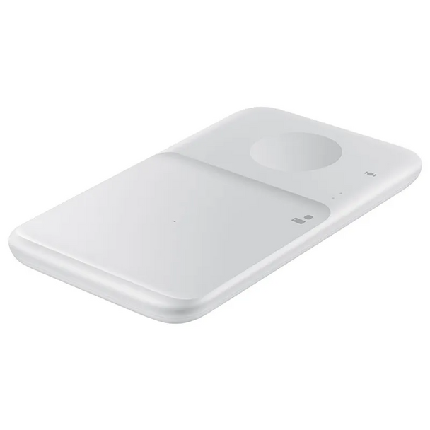 Samsung Qi Fast Wireless Charger Duo White For Phone & Watch Without Adapter