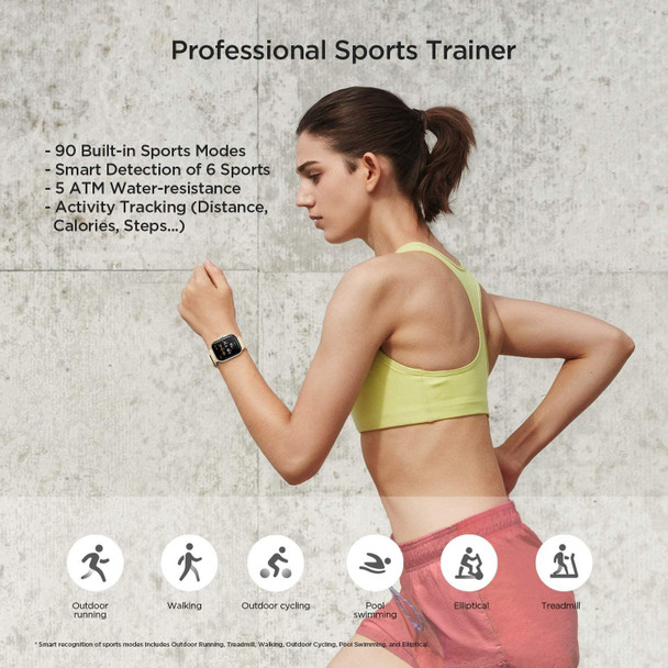 Amazfit GTS 2 Health & Fitness GPS Smart Watch With Alexa Gold