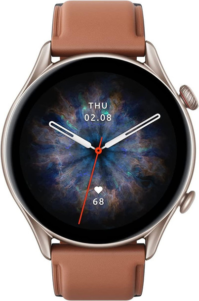 Amazfit GTR 3 Pro 1.45” AMOLED GPS Smart Watch Brown Leather