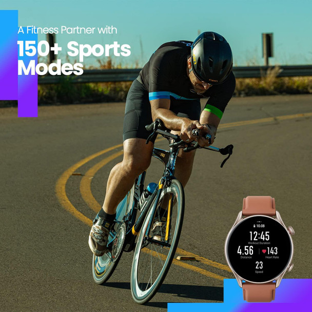 Amazfit GTR 3 Pro 1.45” AMOLED GPS Smart Watch Brown Leather
