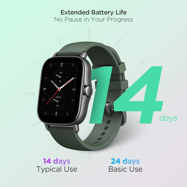 Amazfit GTS 2e Health & Fitness GPS Smart Watch - Moss Green