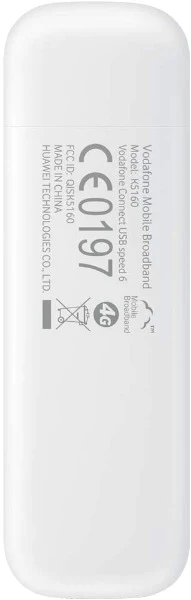 Vodafone K5161h 4G Mobile USB WiFi Adapter Dongle White