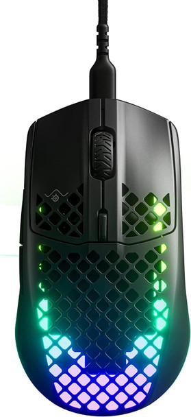 SteelSeries Aerox 3 (2022 Edition) Wired Optical RGB Gaming Mouse Onyx Black