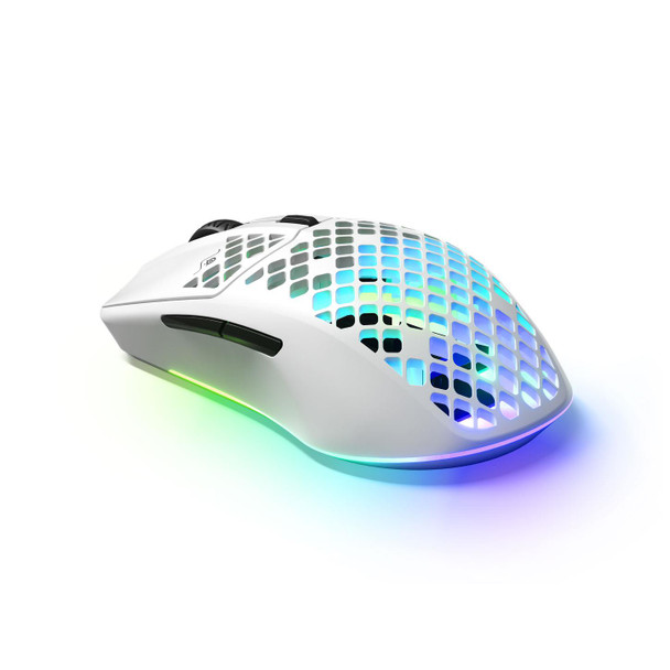 SteelSeries Aerox 3 (2022 Edition) Wireless Optical RGB Gaming Mouse Snow White