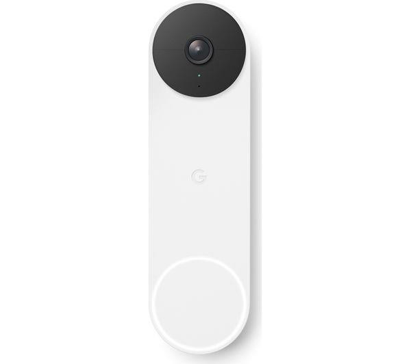 Google Nest Wireless Smart Video Doorbell Rechargeable battery - White