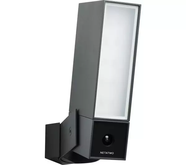 Netatmo Presence NOC01-UK FHD WiFi Floodlight Outdoor CCTV Security Camera Black